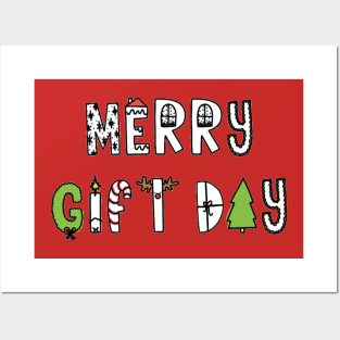 Merry gift day Posters and Art